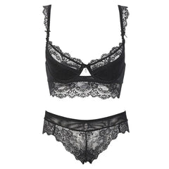 Women 4Pcs Lingerie Sexy Hosiery Set