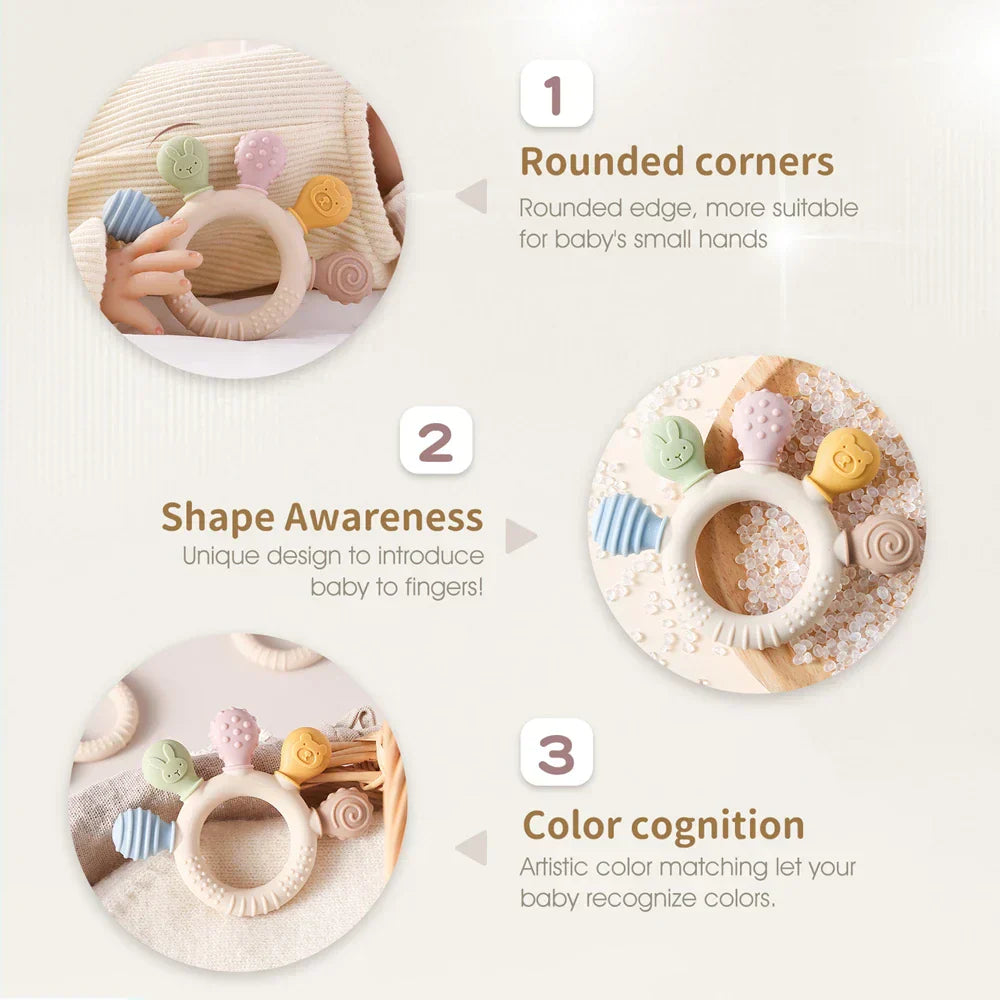 Baby Silicone Animal Soothing Teether Accessories