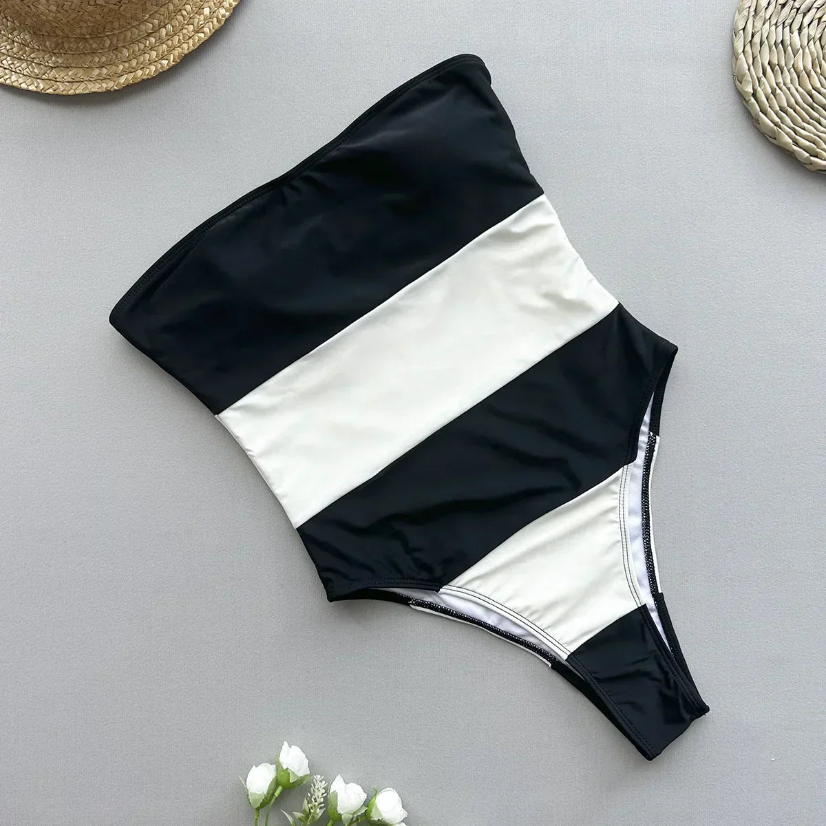 Women Summer Vintage Monokini Bodysuit Bikinis Set