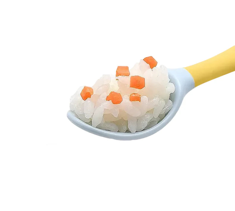 Kids Baby Spoon Fork Soft Bendable Silicone Scoop Fork Kit Tableware