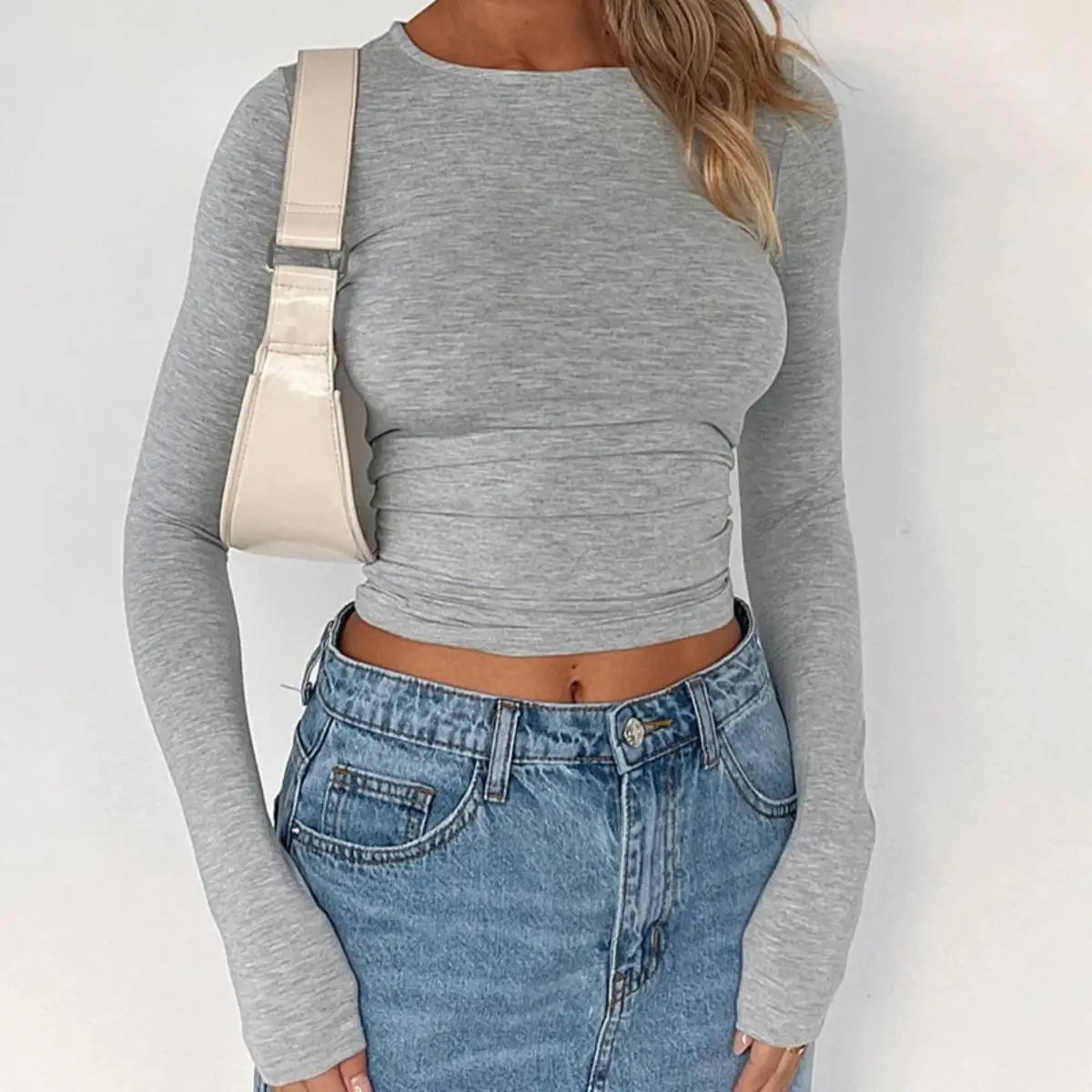 Women Casual Long Sleeve T-Shirts Crew Neck Pullovers