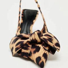 Women Summer Leopard Print Pointed High Heels