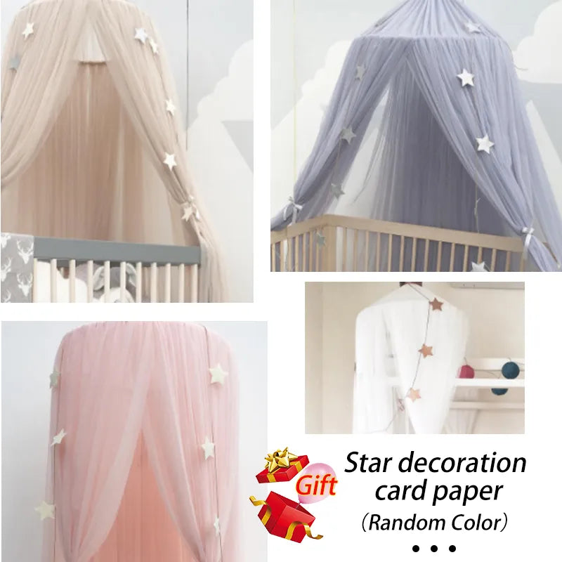 Kids Infants Bed Crib Mosquito Canopy 7 Pieces