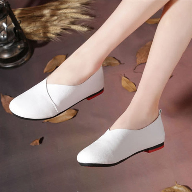 Woman Leather Hand Sewn Loafers