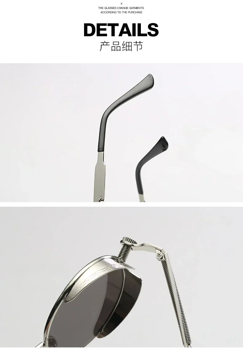 Women Vintage Round Metal Frame Sunglass UV400