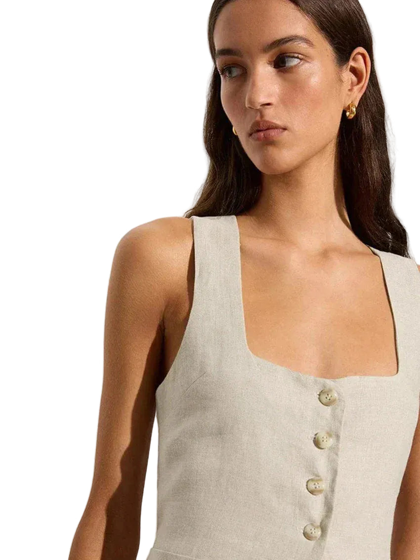 Women Slim Khaki Linen Pants Co Ord