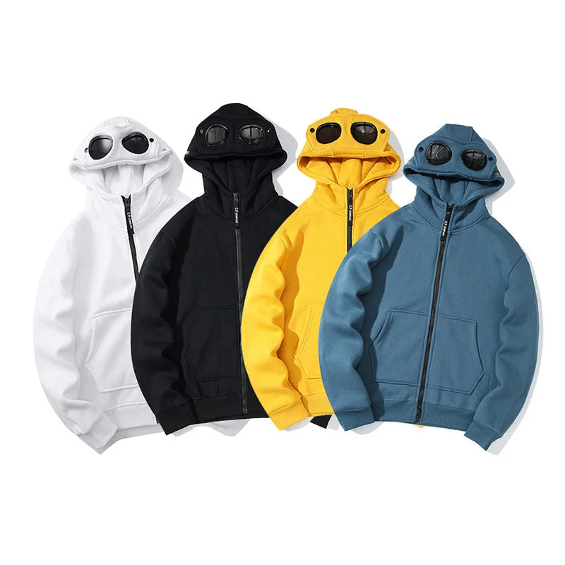 Men Long Sleeve Hooded Sunglasses Sweatshirt
