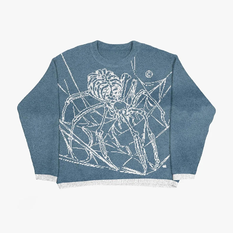 Women Anime Knit Vintage Cashmere Sweater