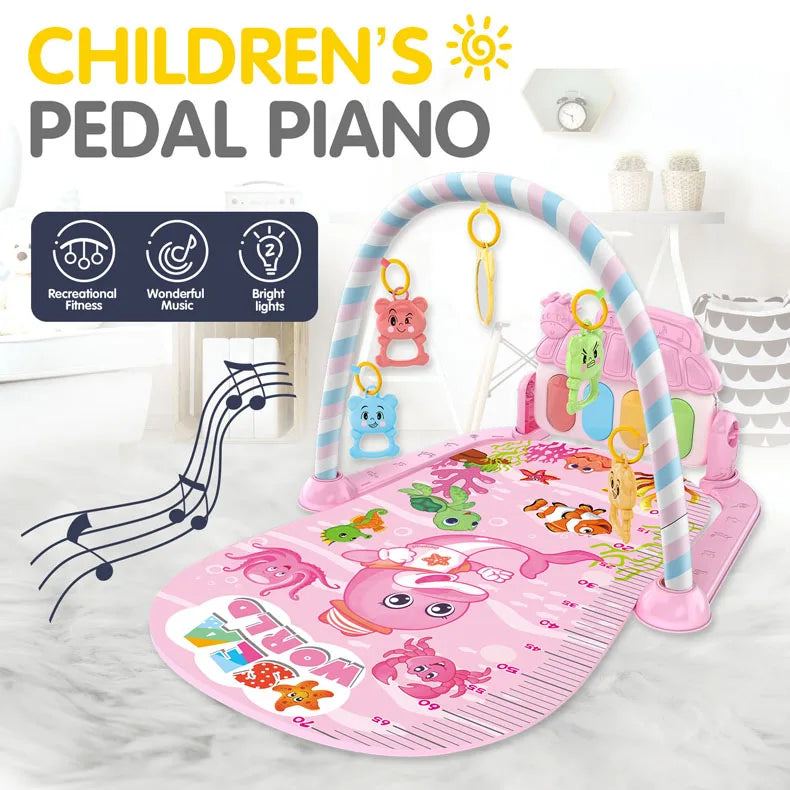 Baby Newborn Toddler Pedal Piano Musical Fitness Gym Play Mat