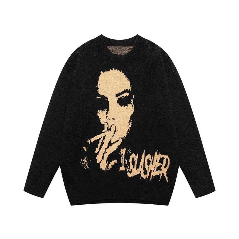 Winter Knitted Vintage Sweater Tops Pullovers