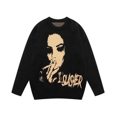 Winter Knitted Vintage Sweater Tops Pullovers
