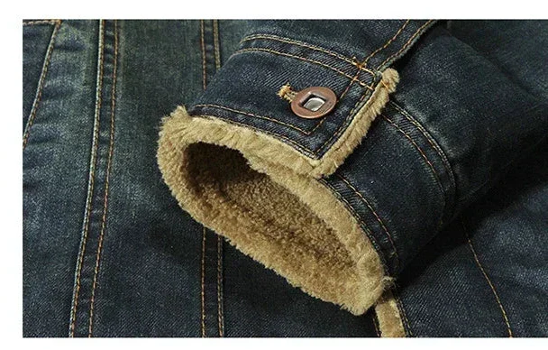 Men Casual Denim  Multi-pockets Jacket
