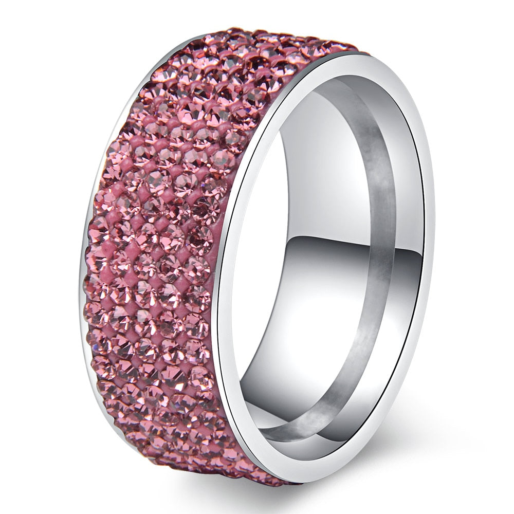 Accessories Women Elegant Engagement Crystal Ring