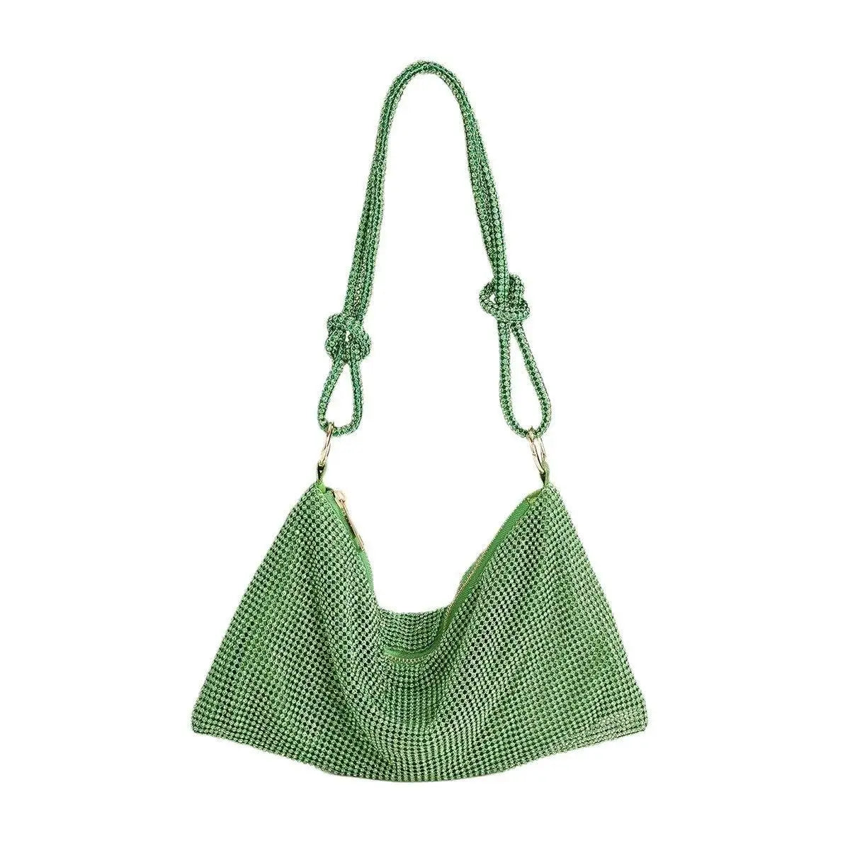 Accessories Women Rhinestones Ruched Evening Purses