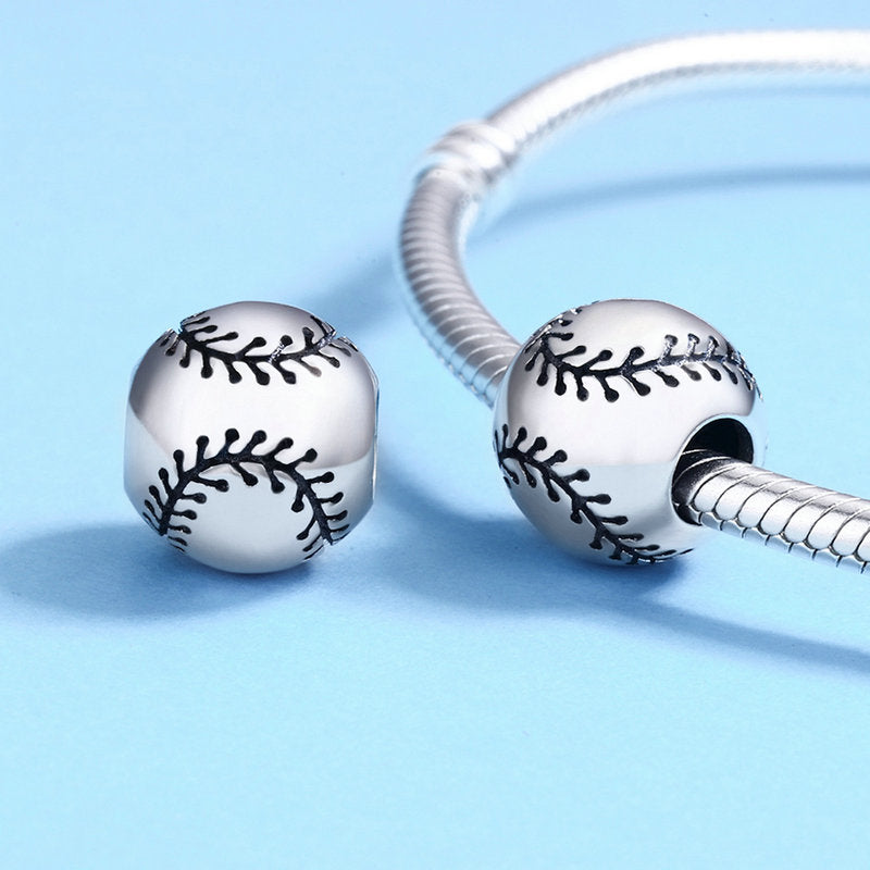 Sterling Silver 925 Ball Series Charm Pendant Fit Bracelet