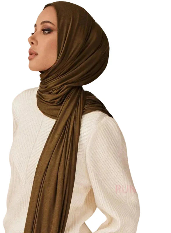 Accessories Women Cotton Jersey Hijab Soft Scarf