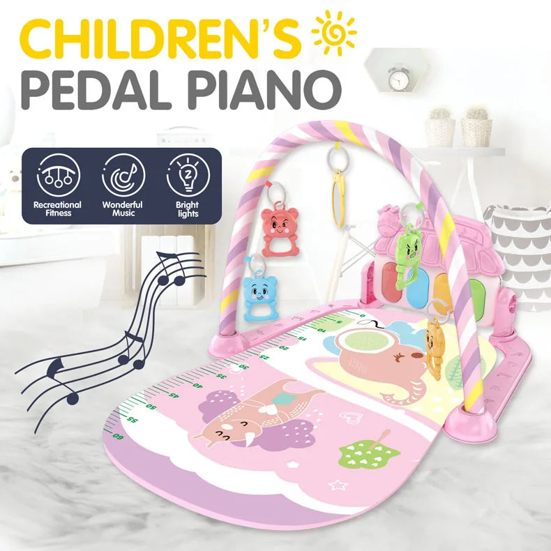 Baby Newborn Toddler Pedal Piano Musical Fitness Gym Play Mat