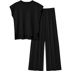 Women Casual Sleeveless Sweater Co Ord Suit