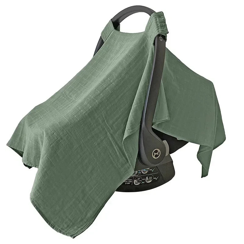 Baby Safety Seat Organic Cotton Sun Shade Windproof Cover