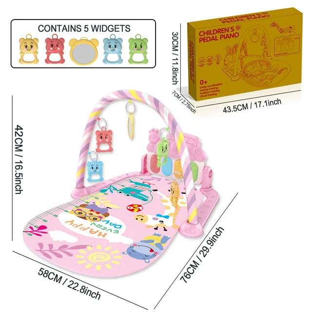 Baby Newborn Toddler Pedal Piano Musical Fitness Gym Play Mat