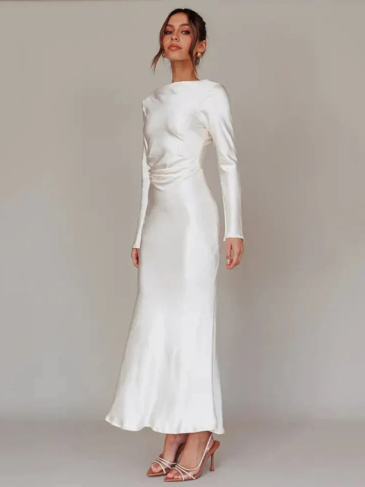 Women Bodycon Long Sleeve Evening Dress