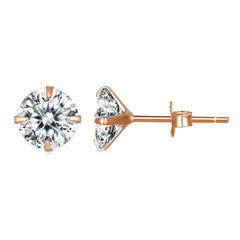 Sterling Silver 925 Platinum Cubic Zirconia Hypoallergenic Earrings