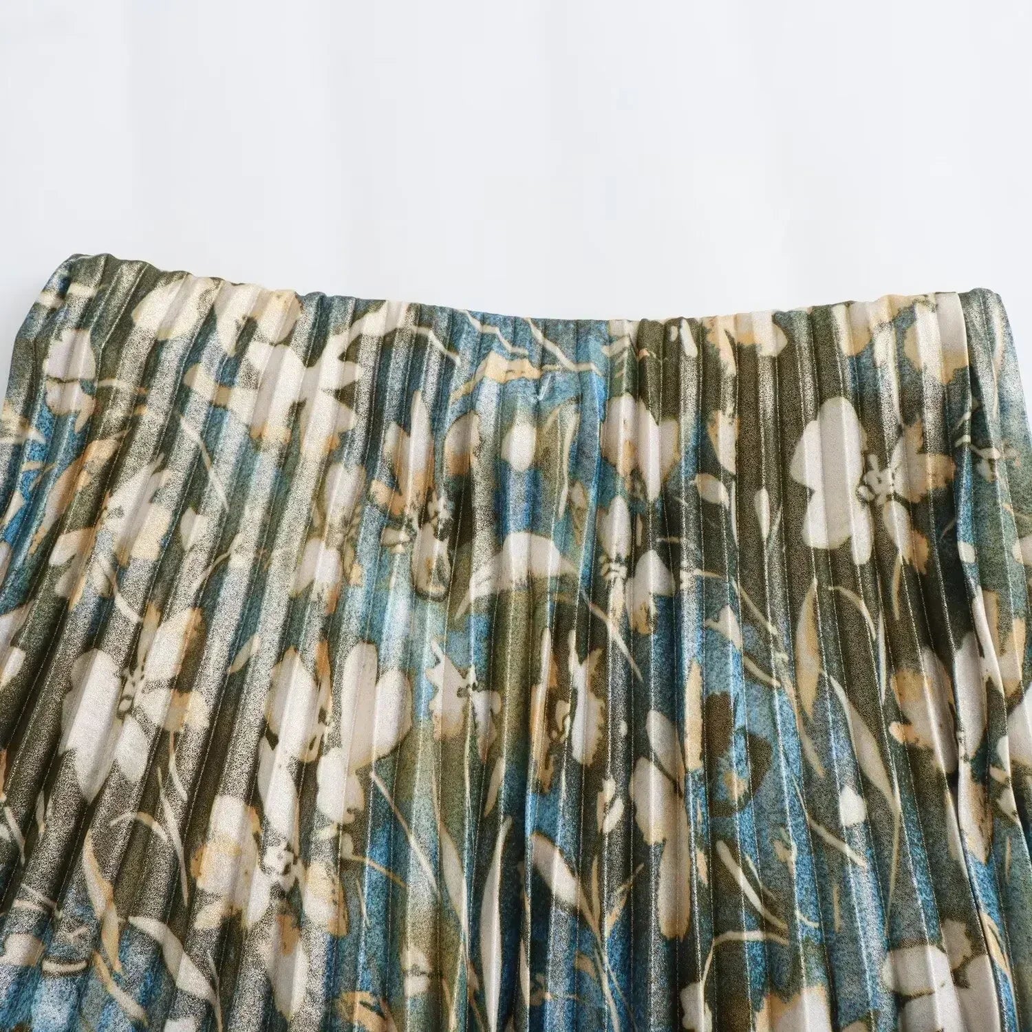 Women Casual Printed Pleated Skirt Co Ords Suit