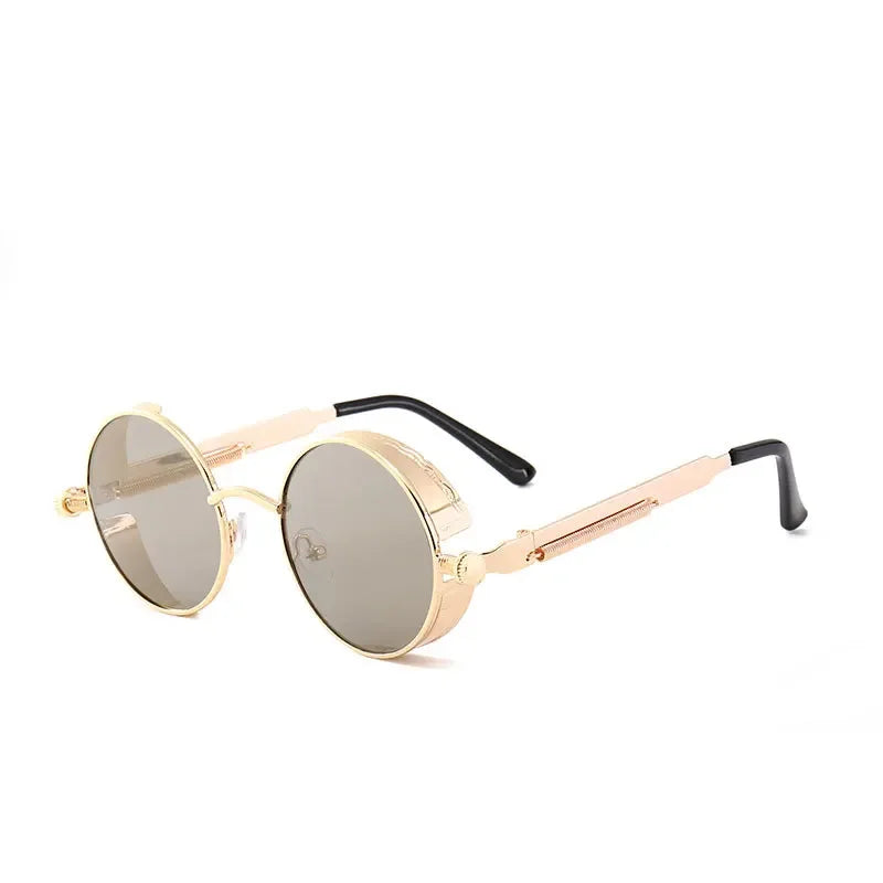 Women Vintage Round Metal Frame Sunglass UV400