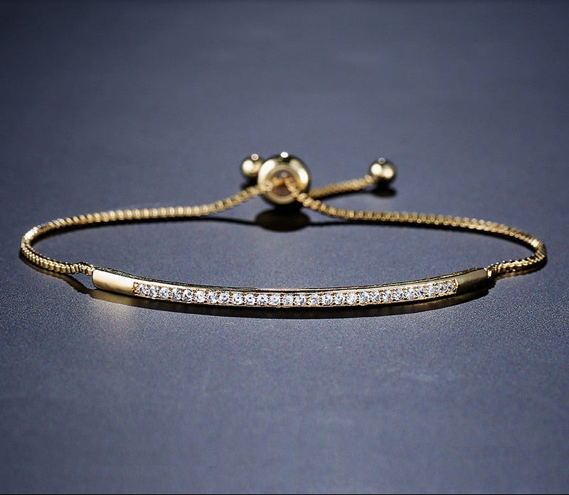 Women Elegant CZ Rose Gold Bracelets