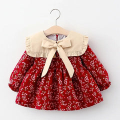 Newborn Baby Girls Floral Princess Cut Dresses