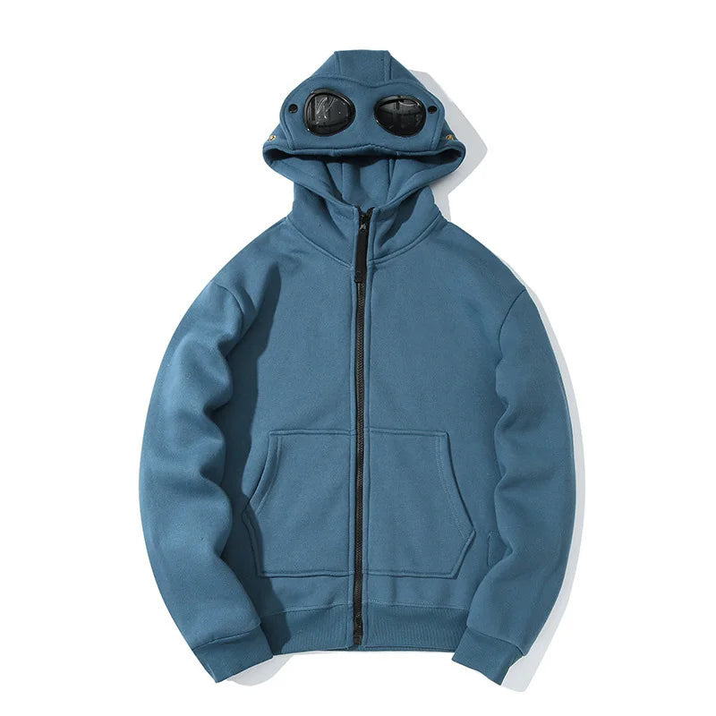 Men Long Sleeve Hooded Sunglasses Sweatshirt