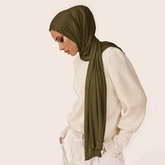 Accessories Women Cotton Jersey Hijab Soft Scarf