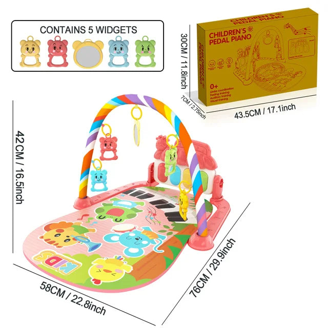 Baby Newborn Toddler Pedal Piano Musical Fitness Gym Play Mat