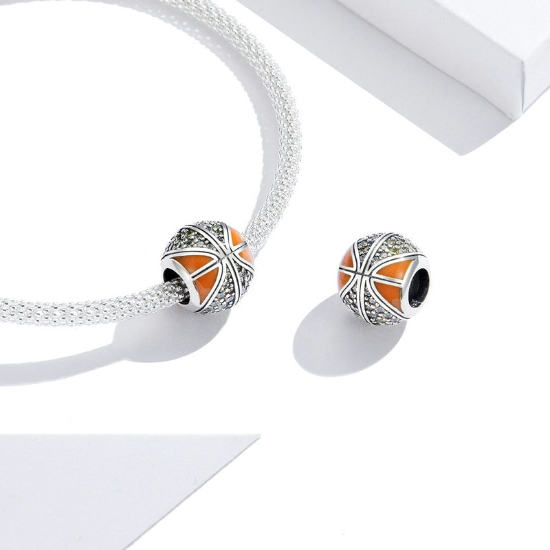 Sterling Silver 925 Ball Series Charm Pendant Fit Bracelet