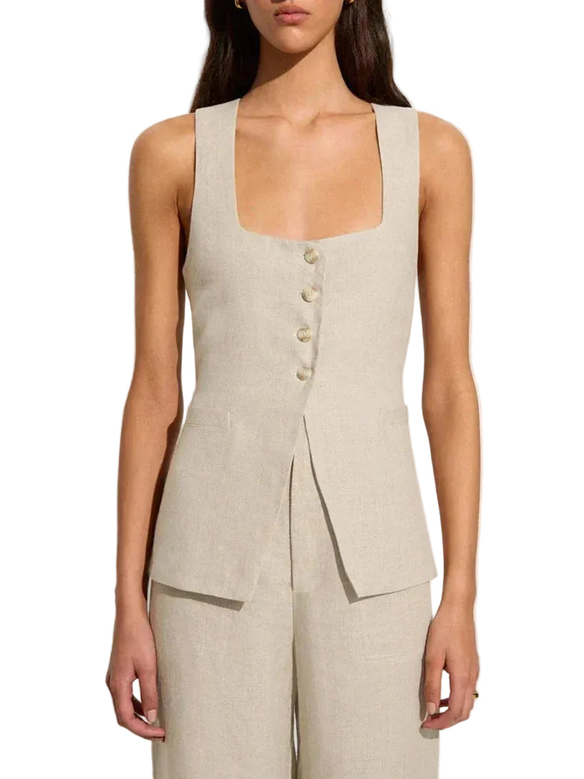 Women Slim Khaki Linen Pants Co Ord