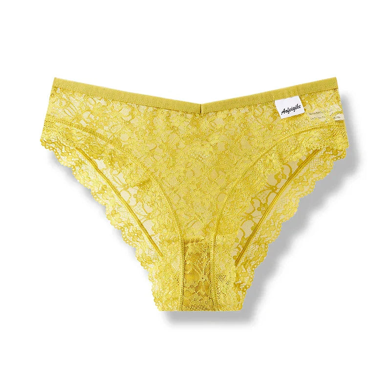 Women Low Rise Panties Transparent Lingerie