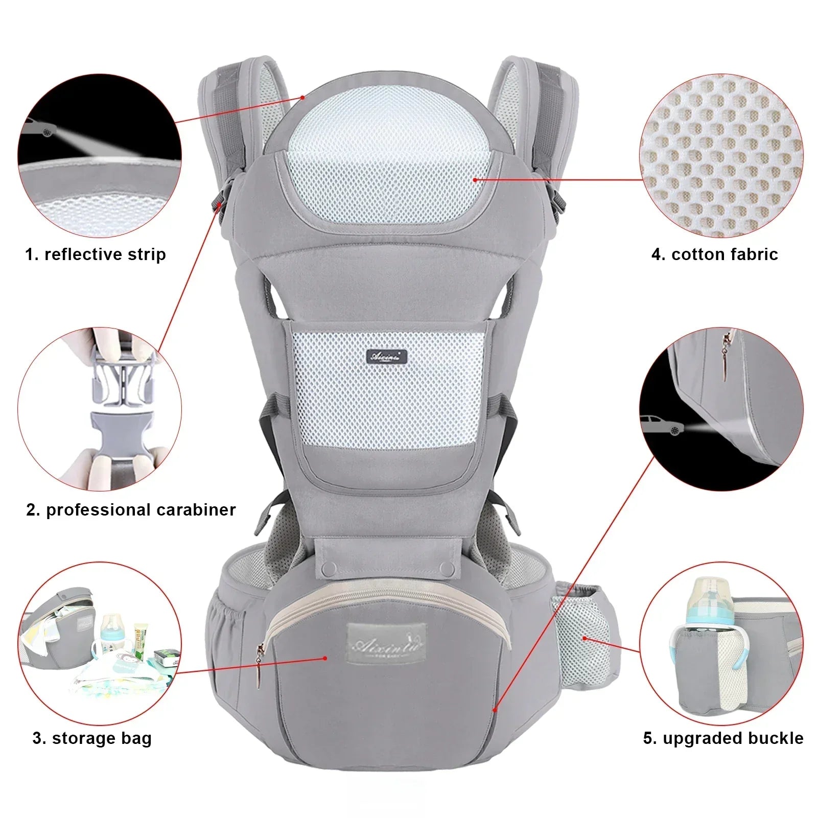 Kids Toddler Multi-use Cotton Backpack Baby Carrier