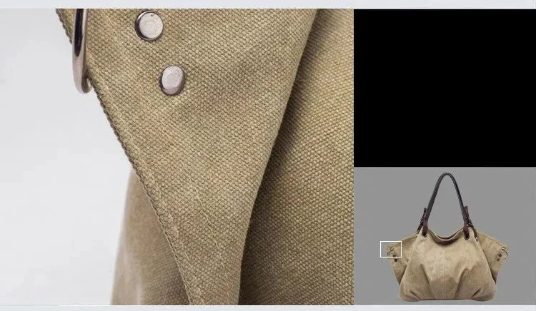 Accessories Women Canvas Large Capacity Shoulder Handbag