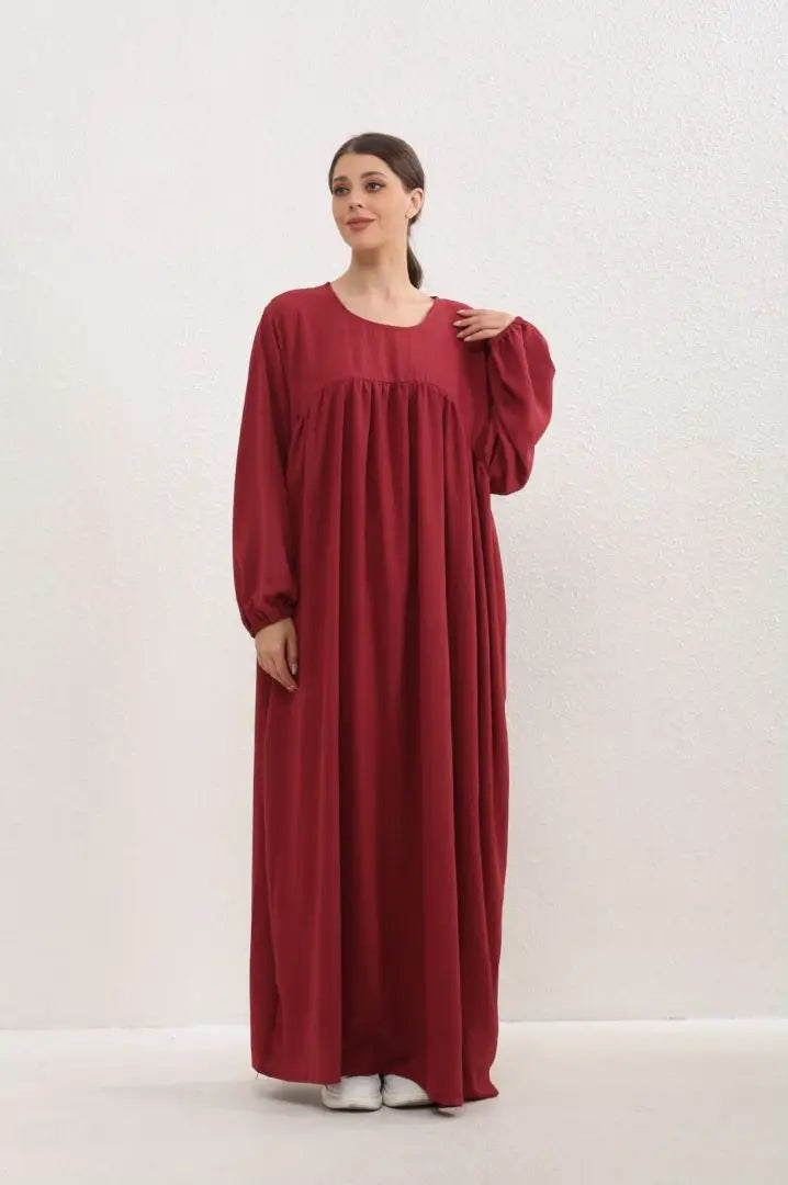 Women Classic Long Sleeve Abaya Dress