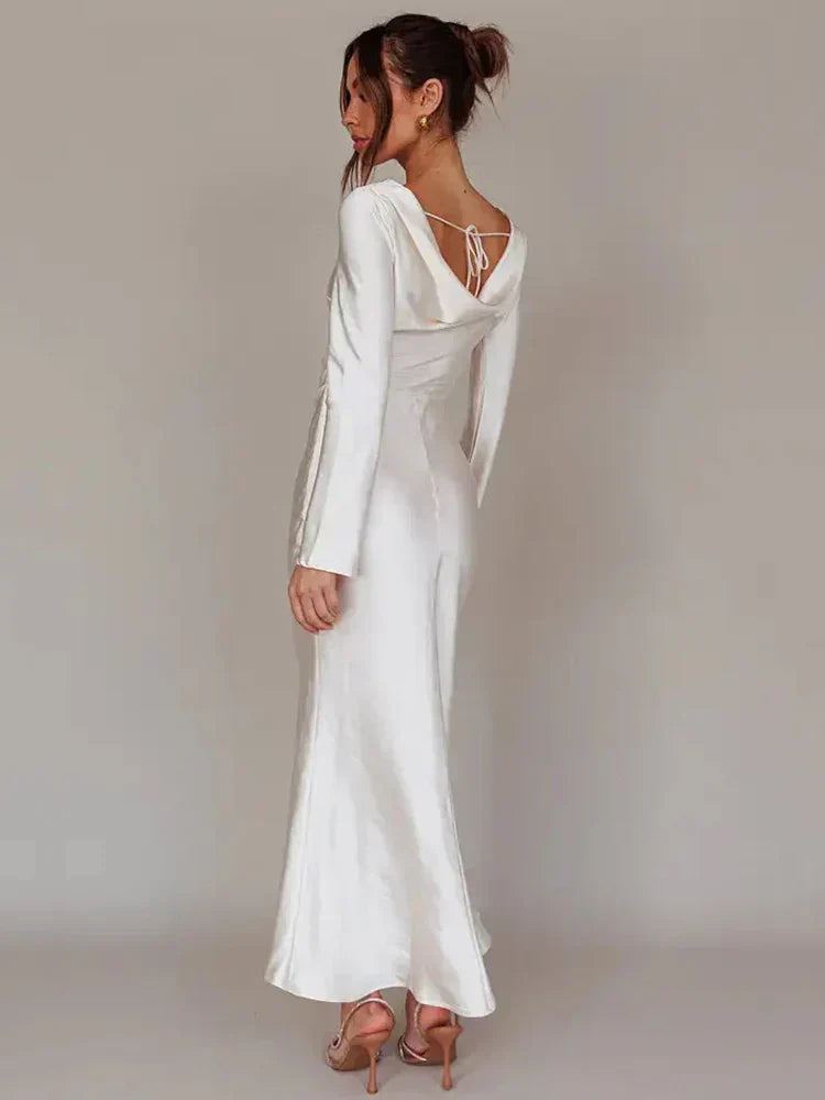 Women Bodycon Long Sleeve Evening Dress