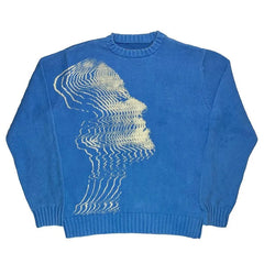 Men Winter Knitted Cotton Pullover Sweater
