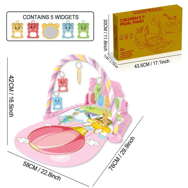Baby Newborn Toddler Pedal Piano Musical Fitness Gym Play Mat