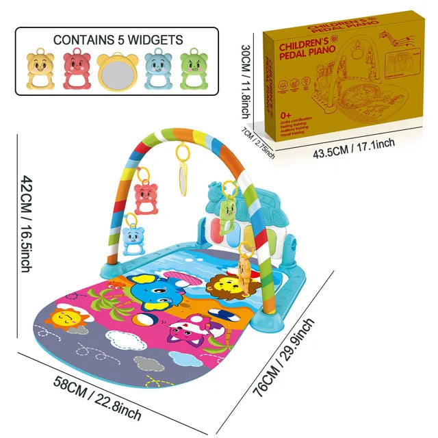Baby Newborn Toddler Pedal Piano Musical Fitness Gym Play Mat