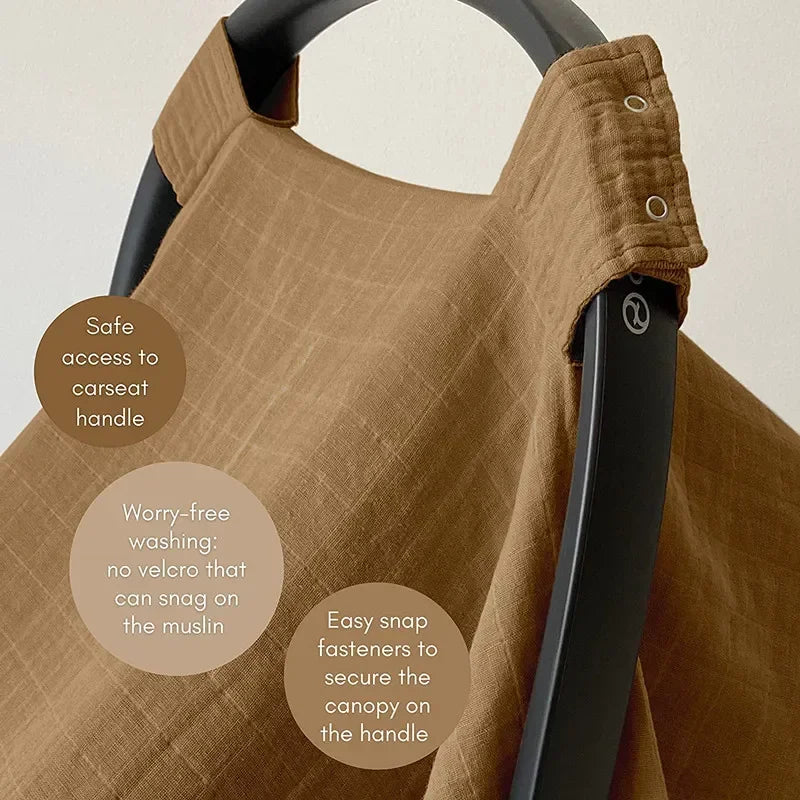 Baby Safety Seat Organic Cotton Sun Shade Windproof Cover