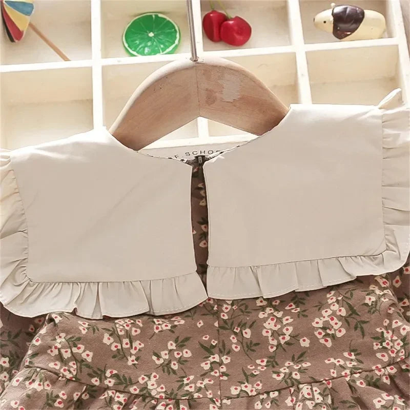 Newborn Baby Girls Floral Princess Cut Dresses