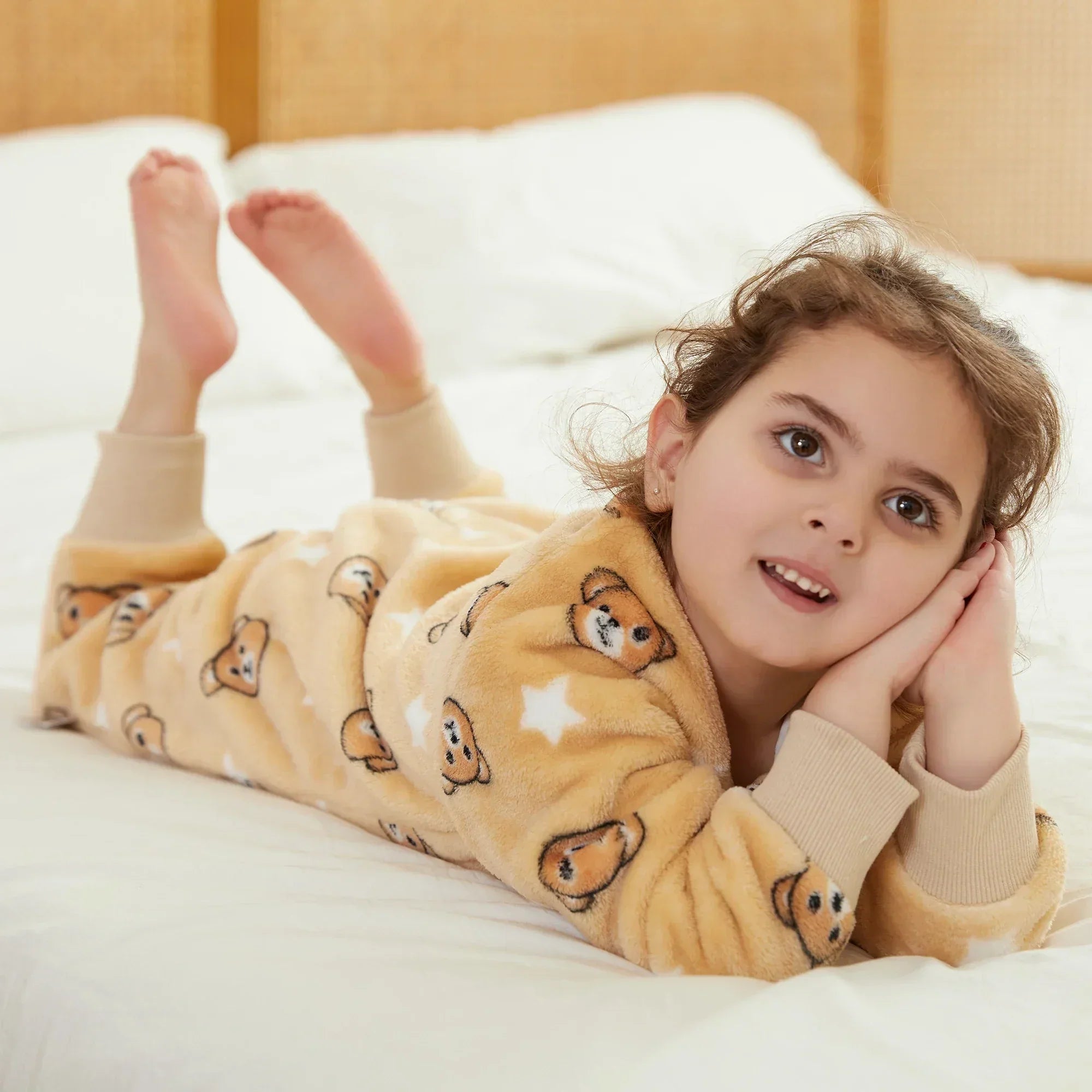 Kids Toddler Winter Zip Up Plush Onesie