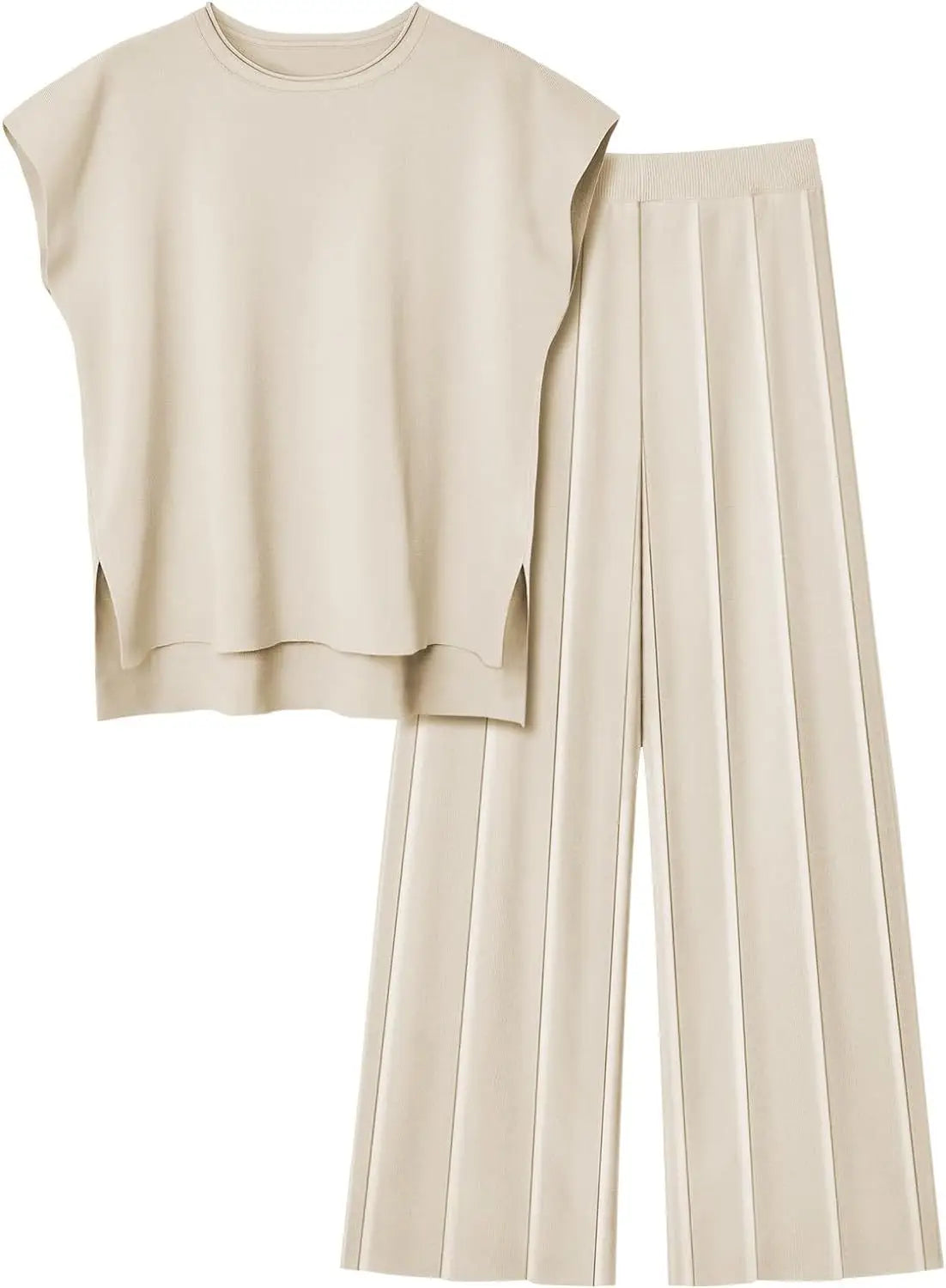 Women Casual Sleeveless Sweater Co Ord Suit