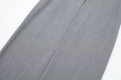 Women Boxer Pleated Straight Slit Skirt