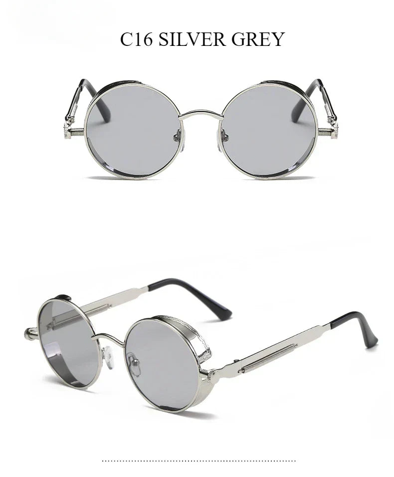 Women Vintage Round Metal Frame Sunglass UV400