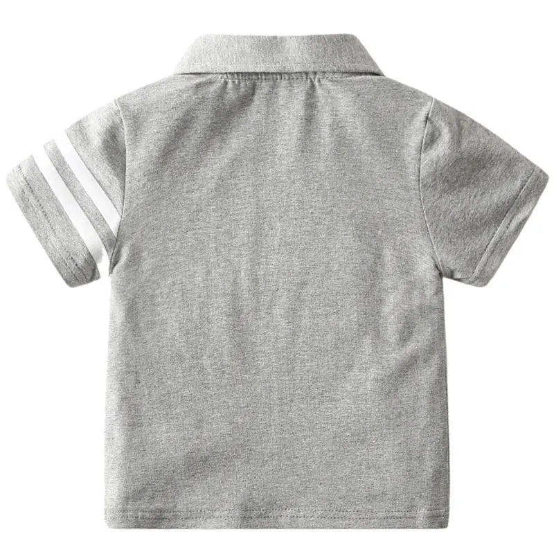 Kids Active Polo Short Sleeve Lapel Cotton Toddler T-shirts Blouses